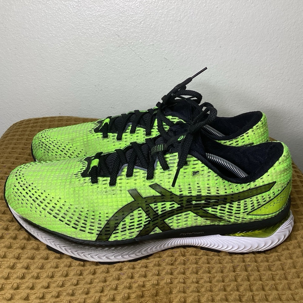 ASICS Gel Saiun Mens Sz 13 Volt Green Black 1011B400-001 Running Sneakers Shoes